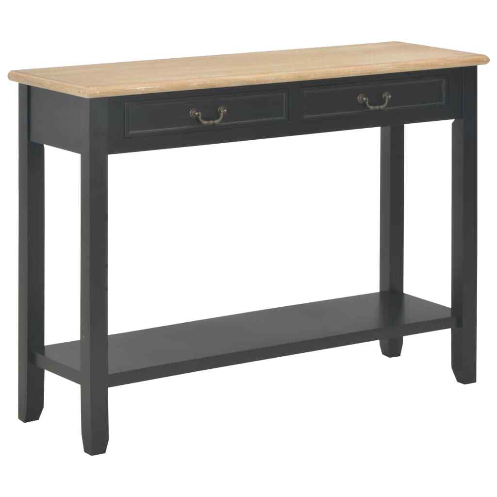Tavolo Consolle Nero 110x35x80 cm in Legno