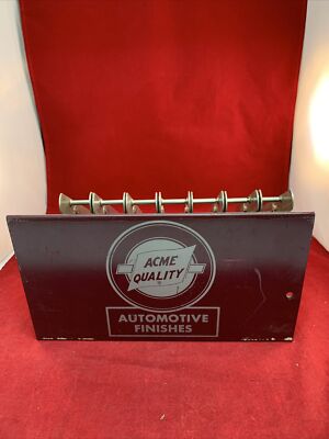 VINTAGE Acme Quality METAL SIGN BOOK CATALOG RACK DISPLAY ADVERTISING ...