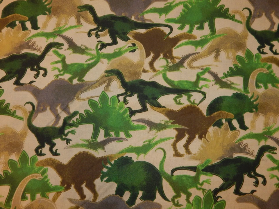 Tela de algodón camuflaje dinosaurio marca resortes 44 pulgadas de ancho de una yarda Foto 3 de 4