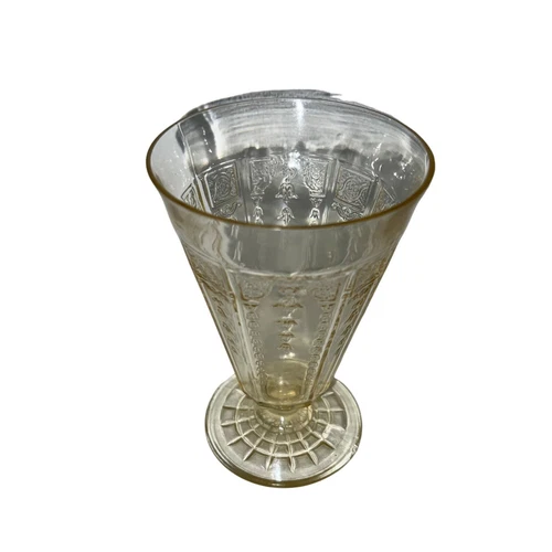 Vintage Anchor Hocking Princess Topaz Footed Tumbler