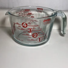 Pyrex 100th Anniversary 4 Cup Measuring Glass Red Lettering 1000 ML