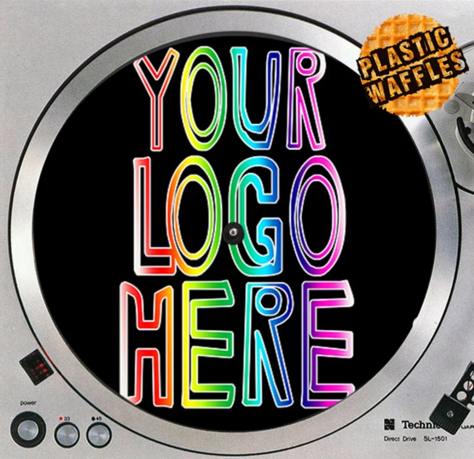 PLASTIC WAFFLES Custom Personalized LOGO Slipmat Turntable 12" LP Record Player DJ Audiophile