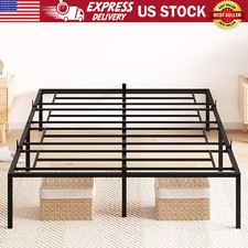 Heavy Duty Metal Full Size Bed Frame Platform Bedroom Sturdy Steel Slat Support