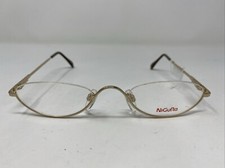 NIGURA N O496 A 50-23-145 Yellow Gold Half Rim Eyeglasses Frame E66