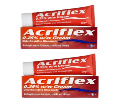 ACRIFLEX CREAM 2x Acriflex Antiseptic Cream - 30g - For Burns, Scalds, Blisters