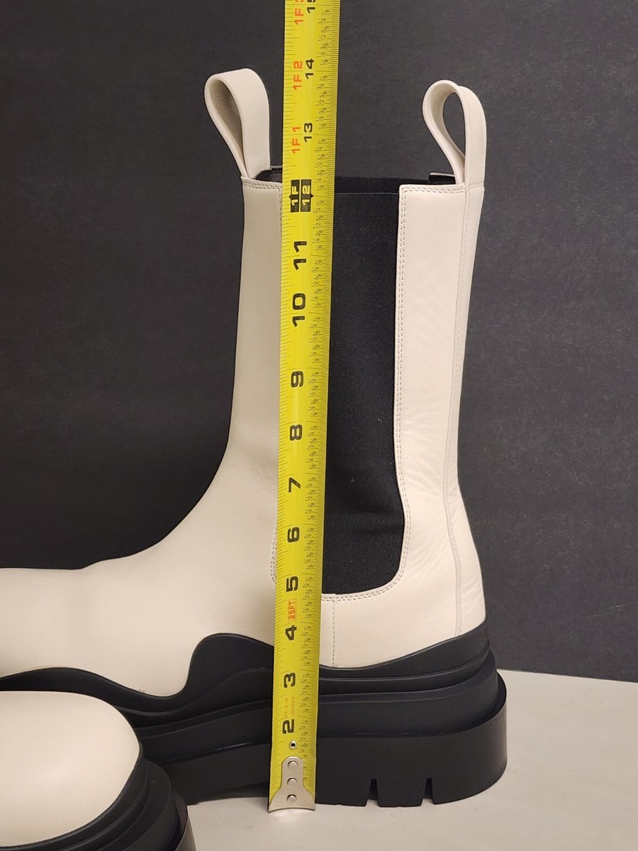 Bottega Veneta Tire Lug Chelsea Boot in Sea Salt / Black Bottega Veneta Tire Lug Chelsea Boot in Sea Salt / Black