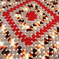 Handmade RETRO Knit Crochet BABY Afghan Blanket SOFT Infant Newborn Throw 28x30