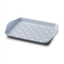Zeal Mini Serving Tray, Polka Dot Premium Melamine Snack Tray 18cm x 14cm