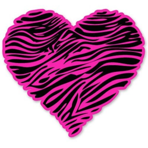 Pink Zebra Heart