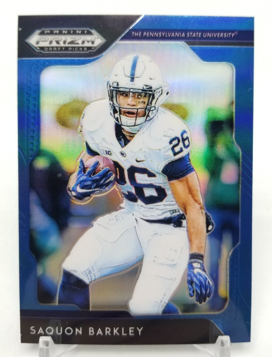 2019 Panini Prizm Draft Picks SAQUON BARKLEY Blue Silver Prizm Penn State #87