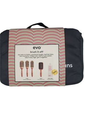 evo Brush it Off 4Brush Set With Carrying Case + Easy Tiger 6.8oz