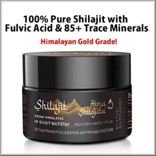 Shilajit 100% Pure Himalayan Resin Gold Grade + Fulvic Acid & 85+ Trace Minerals