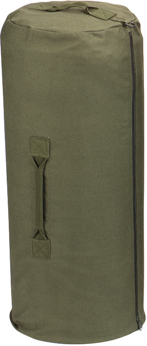 Canvas Duffle Heavy Duty Military Duffle Bag Side Zipper Duffle