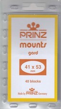 Prinz Stamp Mounts 41x53 mm Clear Archival Holders 40 Long Term High Quality New