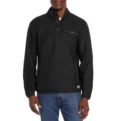Eddie Bauer Men's Sweater Fleece Pullover Size Small H. Black
