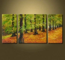 Art Hand-painted Landscape Tree Set Oil painting On Canvas Unframed