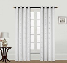 Image of BLACKOUT THERMAL CURTAINS SELF LINED DIMOUT WINTER EYELET  "RIPPLE"