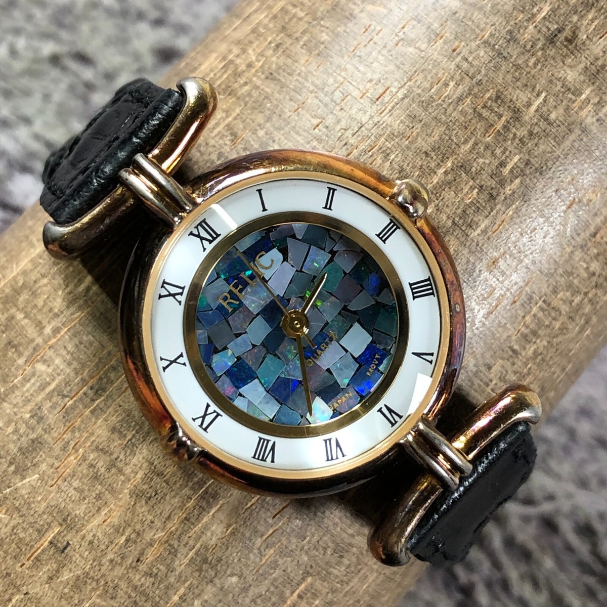 Fossil Relic Women Opal ZR-62511 Dress Convex Crystal Quartz Watch