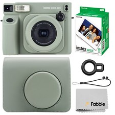 Fujifilm Instax Wide 400 Instant Film Camera Sage Green Bundle