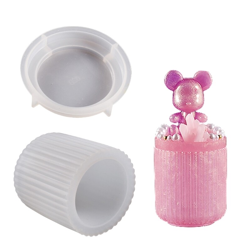 Silicone mold for crystal candy jar storage box UV resin ornaments