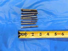 9pcs #10 32 NF GH3 GH4 GH7 HSS PLUG & BOTTOMING TAPS SPIRAL POINT .190 NO. 10
