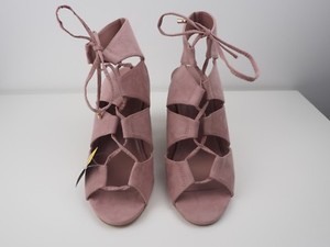 pink block heels uk
