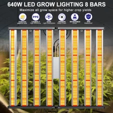 Phlizon PL2000 640W LED Grow Light Bar Samsung Full Spectrum Commercial Grow CO2