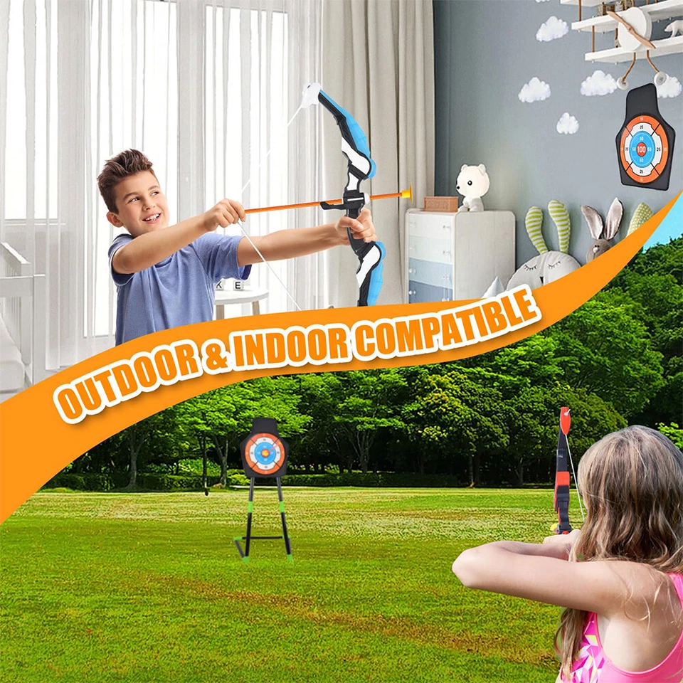 Juego de luces de arco y flecha para niños juego de tiro con arco juguete interior exterior niños niñas regalos Foto 3 de 4