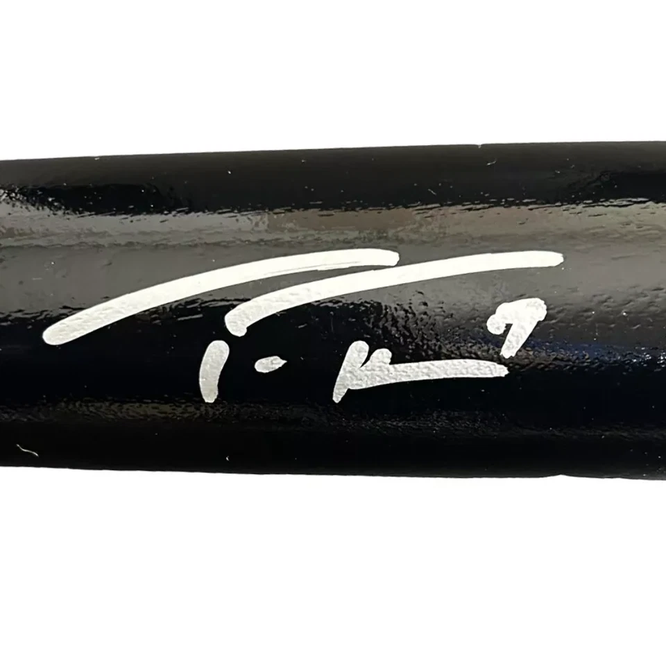 Autographed/Signed Trea Turner Black Rawlings Pro Baseball Bat Beckett BAS COA - Image 2 of 3