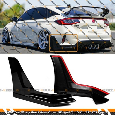 For 2023-2026 Honda Civic Type-R FL5 MU Style Rear Bumper Corner