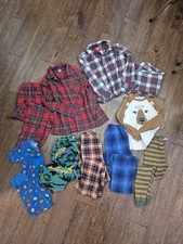 Boys Lego Jurassic CHRISTMAS Family Pajamas Lot Size 6  8 Old Navy Macy's Plaid