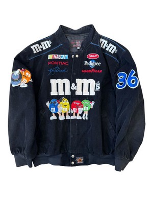 Jeff Hamilton 00s Black JH Designs #36 M&M's Racing Team Jacket Size XL