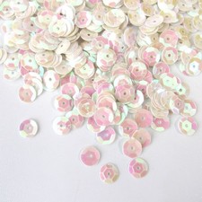 Sequins Light Cream Iris 8mm Round Cup 400 / 4,000 25 Off pieces Loose