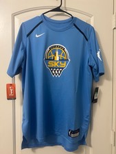 NWT NIKE WNBA CHICAGO SKY Basketball Women's T-Shirt Sz XL-Tall Sky Blue DRI-FIT
