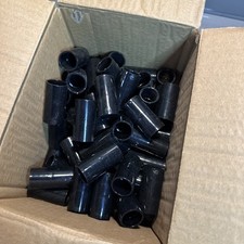 65x Black 20mm Straight PVC Conduit Coupler Connector for Electrical Cable Wire