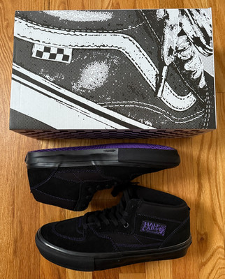 Vans Neon Black & Purple Skate Half Cab shoes (U.S. Men's 10.5)