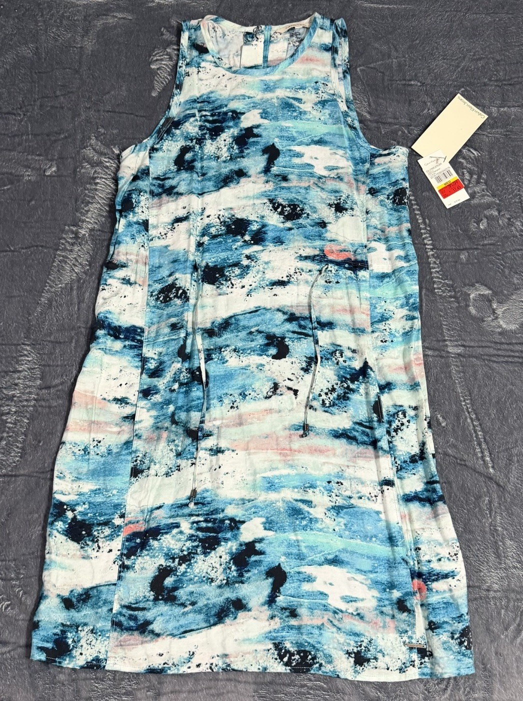 Dress Womens M Blue Abstract Sleeveless Nwt