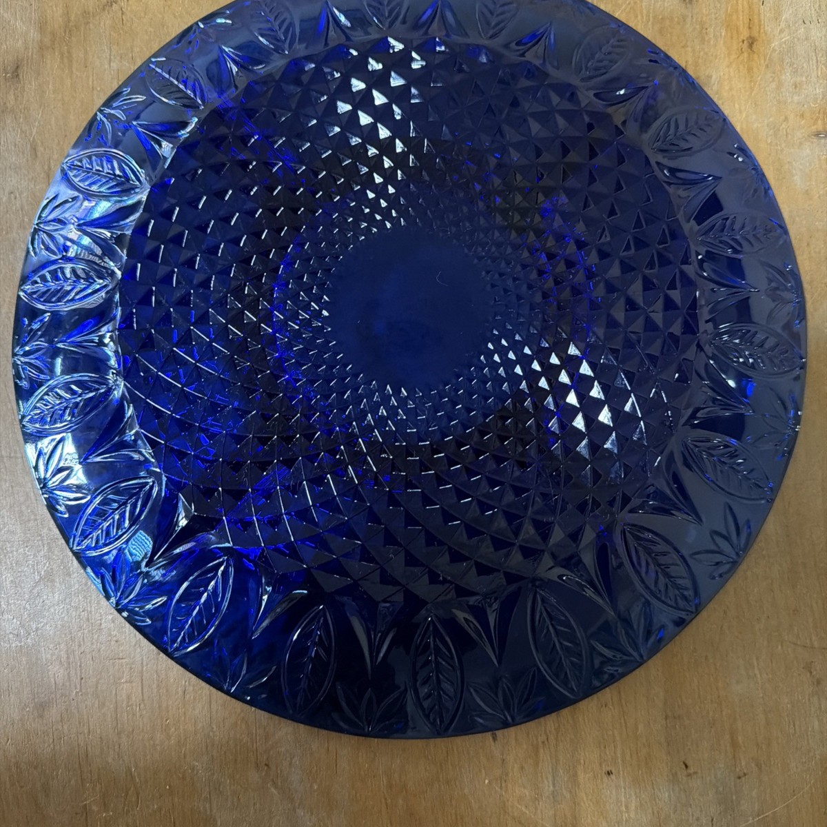 Avon Royal Sapphire/Arcoroc France Cobalt Blue Divided Glass