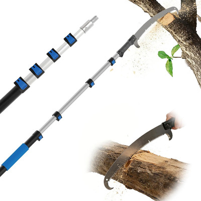 Manual Pole Saw for Tree Trimming, 26FT Telescoping Extension Pole Tree Pruner w