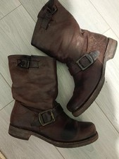 Women Frye Boots Brown Leather 36