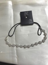 INC International Concepts Silver-Tone Crystal Simulated Pearl Headband WW408