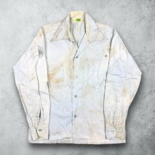 Vintage 40s Pilgrim Loop Collar Distressed Sanforized Shirt Size Small