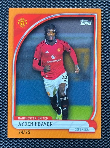 Ayden Heaven 2025 Topps Manchester United Collector Tin Orange /25 #7