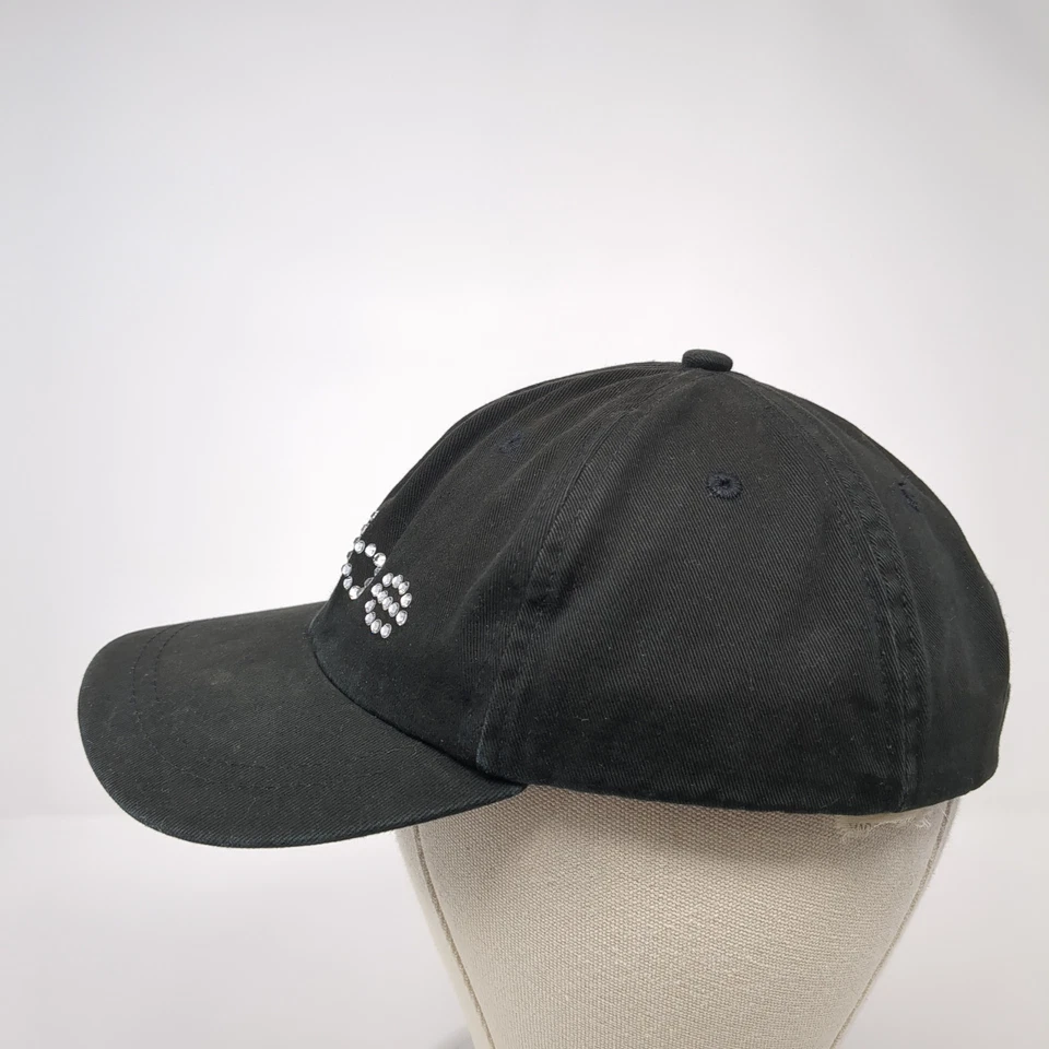 Sombrero Bebe para mujer con tirantes negro estrás gemas ajustable talla única Foto 3 de 4