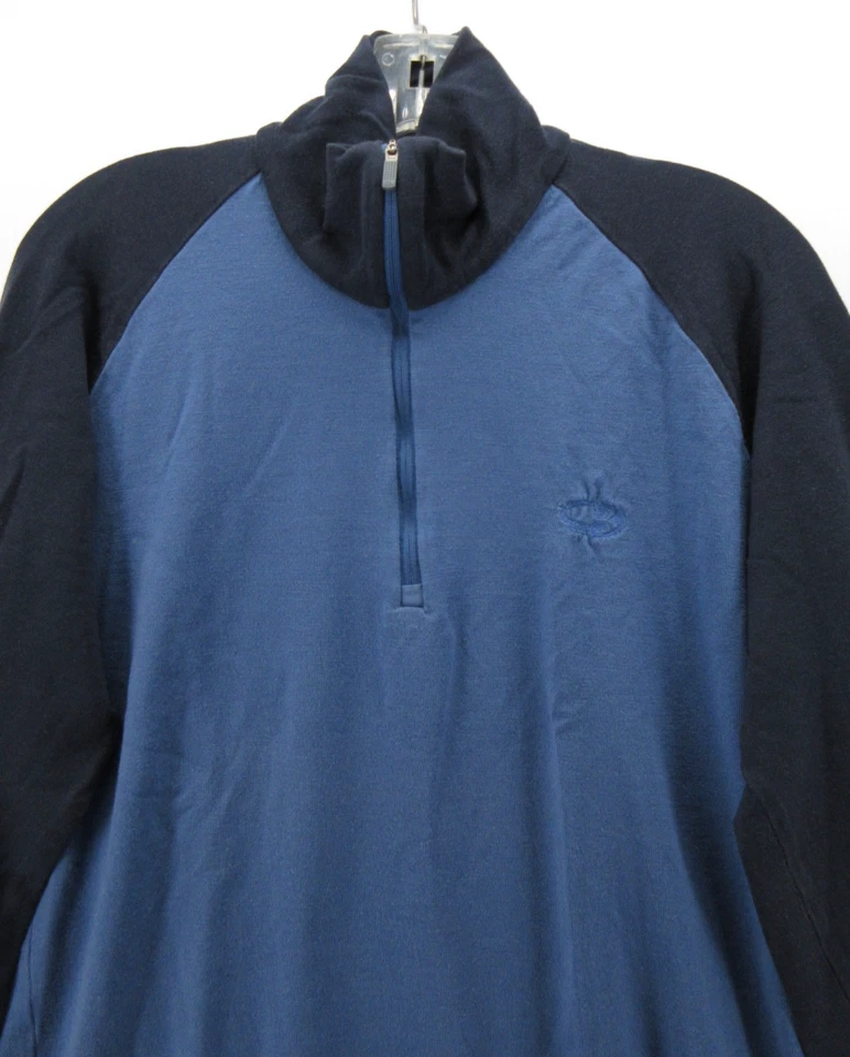 Женский свитер Icebreaker большой синий обтяжку 260 шерсть мериноса пуловер на молнии 1/4 - Изображение 2 из 4