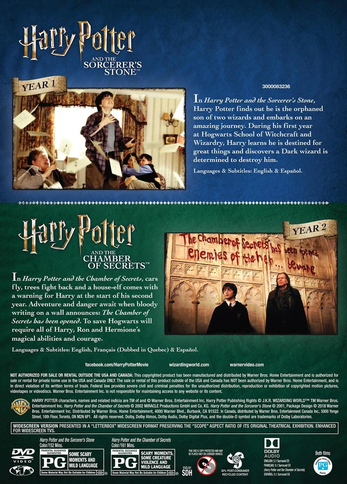 Harry Potter and the Philosopher's Stone / Harry Potter and the ... DVD NE - Imagem 3 de 3