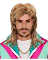 80Er Jahre Vokuhila PerüCke – Blond GesträHnt Retro Mullet Wig – Schulterlang