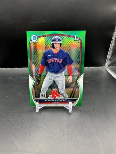 2023 Bowman - Chrome Prospects Roman Anthony #BCP-71 Green Refractor 29/99 (RC)