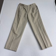 Lord  Taylor Boy Dress Pant Chino 16H Khaki Pleated Special Occasion Preppy NWT