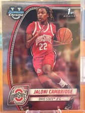 2024-25 Bowman Chrome University Basketball Jaloni Cambridge-#29 1st Bowman. OSU